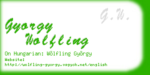 gyorgy wolfling business card