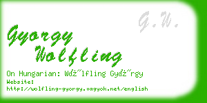 gyorgy wolfling business card